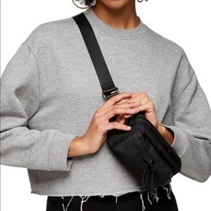 Topshop Cropped Crewneck Sweatshirt Medium